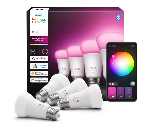 Philips Hue Inteligentna żarówka White Color Ambiance A60 E27 - 810lm (4 - 1490236 - zdjęcie 3